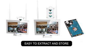 El popular sistema de seguridad inalámbrico CCTV con pantalla LCD 4CH kits wifi - Product Image 2