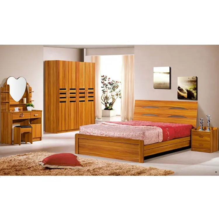 현대 간단한 현대 침실 가구 두 배 침대 디자이너 가구 현대 간단한 나무로 되는 침대