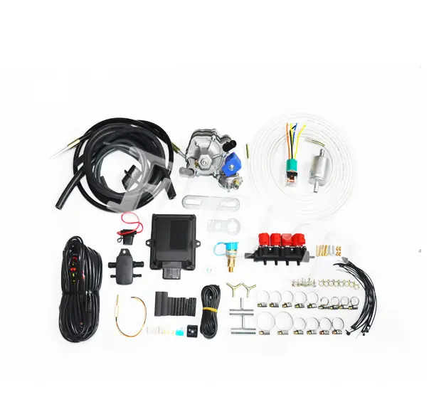 Kit de conversion de gaz naturel gpl, kit d'injection de carburant pour moto et voiture d'occasion, 4 cylindres