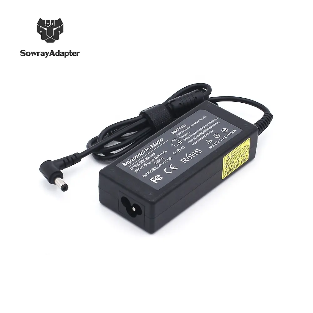 65W 19V 3.42A 5,5*2,5 adaptador de alimentación portátil Asus Toshiba Acer Dell HP Lenovo Samsung cargador de portátil