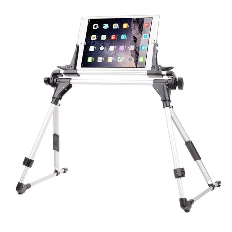 2 In 1 Aluminium Tablet Stand Opvouwbare Bureau Sofa Lui Mobiele Telefoon Houder Voor 4-10.5 Inch Apparaten