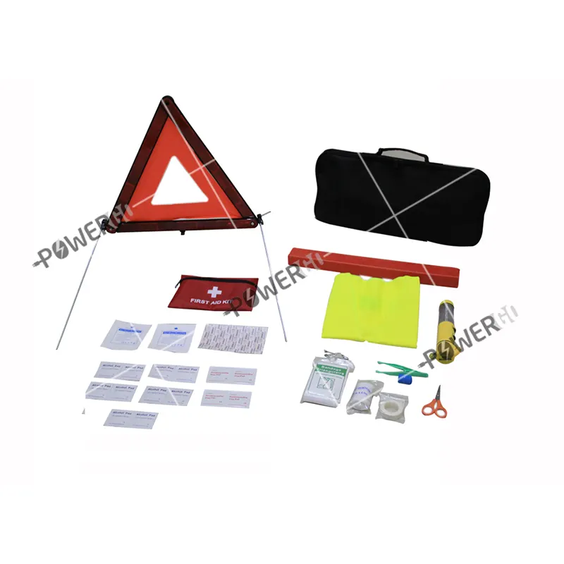 21 Stuks Roadside Assistance Auto Emergency Kit + Ehbo-kit Gereedschapstas Bevat gereedschappen, reflecterende Veiligheid Driehoek