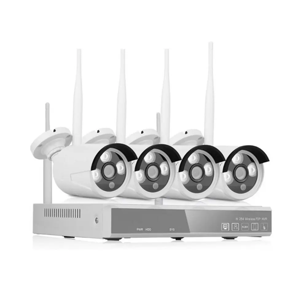 cheap hot sale security camera system network outdoor bullet camera ip66 2mp hd 4ch wifi nvr kit outdoor cctv ip camera set