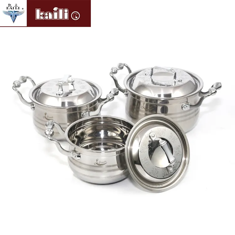 Factory Customized Eco-Friendly stainless steel pot cookware set stainless steel cookware set