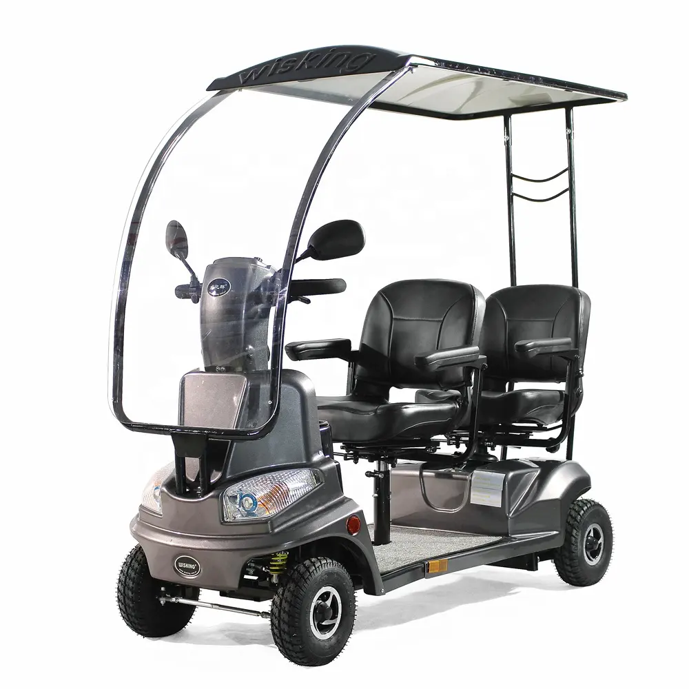 Di grandi dimensioni 2 sedile 4 ruote elettrico scooter di mobilità con sole tetto per adulti wisking 4033B