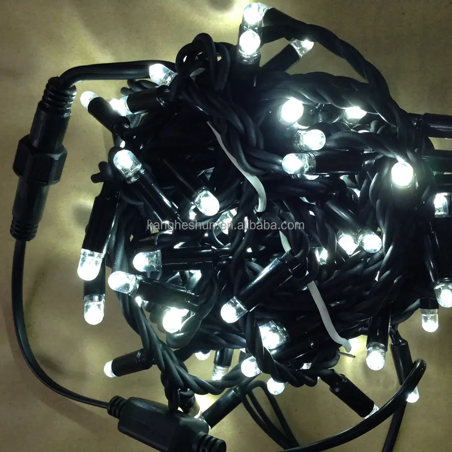 Tira de luces LED conectables de alambre de PVC para decoración navideña de calle