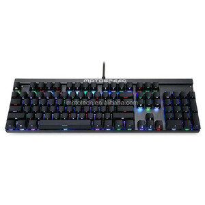 Teclado mecánico retroiluminado con cable para videojuegos, teclas RGB con tallado lateral, 104 teclas - Product Image 5