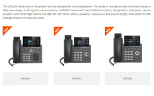 Grands tream Neuestes Sip-Telefon GRP2612 Dual Network Ports 2,4-Zoll-Farbbildschirm IP-Phone-GRP2616/GRP2615/GRP2614/GRP2613