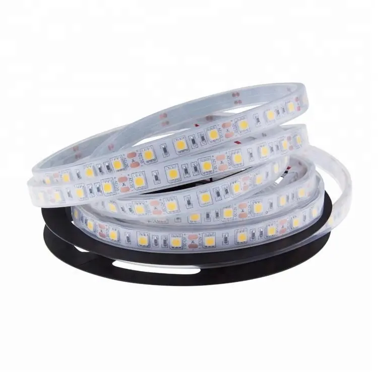 Bande lumineuse LED Flexible IP68 SMD5050, 12v, 5m/rouleau, ruban de lumière pour la maison, cuisine, piscine, fête