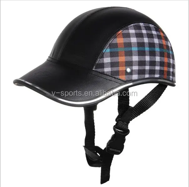 Casque de moto Casquette de baseball Style Plaid Half Open Face Shorty Casque de sécurité Casque anti-UV Cascos para moto 6 Color