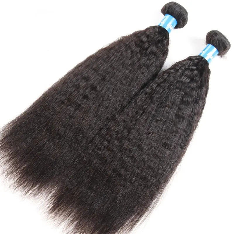 Peruvian Virgin Hair Yaki Hair Weave Bundles, 100% Unprocessed Cheap Peruvian Kinky Straight Hair Extension