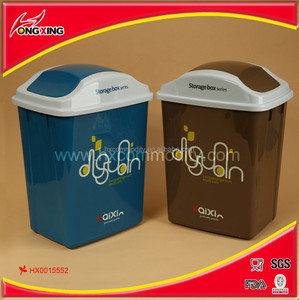 17 litre büyük boy kapalı ve açık Flip Flap kapak çöp tenekesi plastik çöp tenekesi - Product Image 3