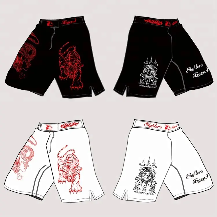 Nuevos colores desafío Kickboxing corto pantalones cortos MMA-Muay Thai BJJ Cruz-formación de OCR