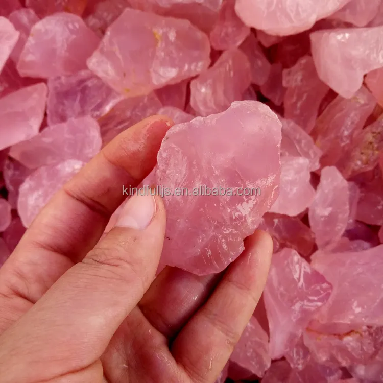 Presentes por atacado natural raw cristal de quartzo rosa pedra bruta para a decoração