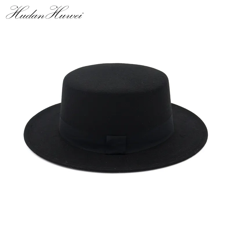 Laine Plat Top Mode Chapeau 2018 Tendance Offre Spéciale Fedora Chapeau