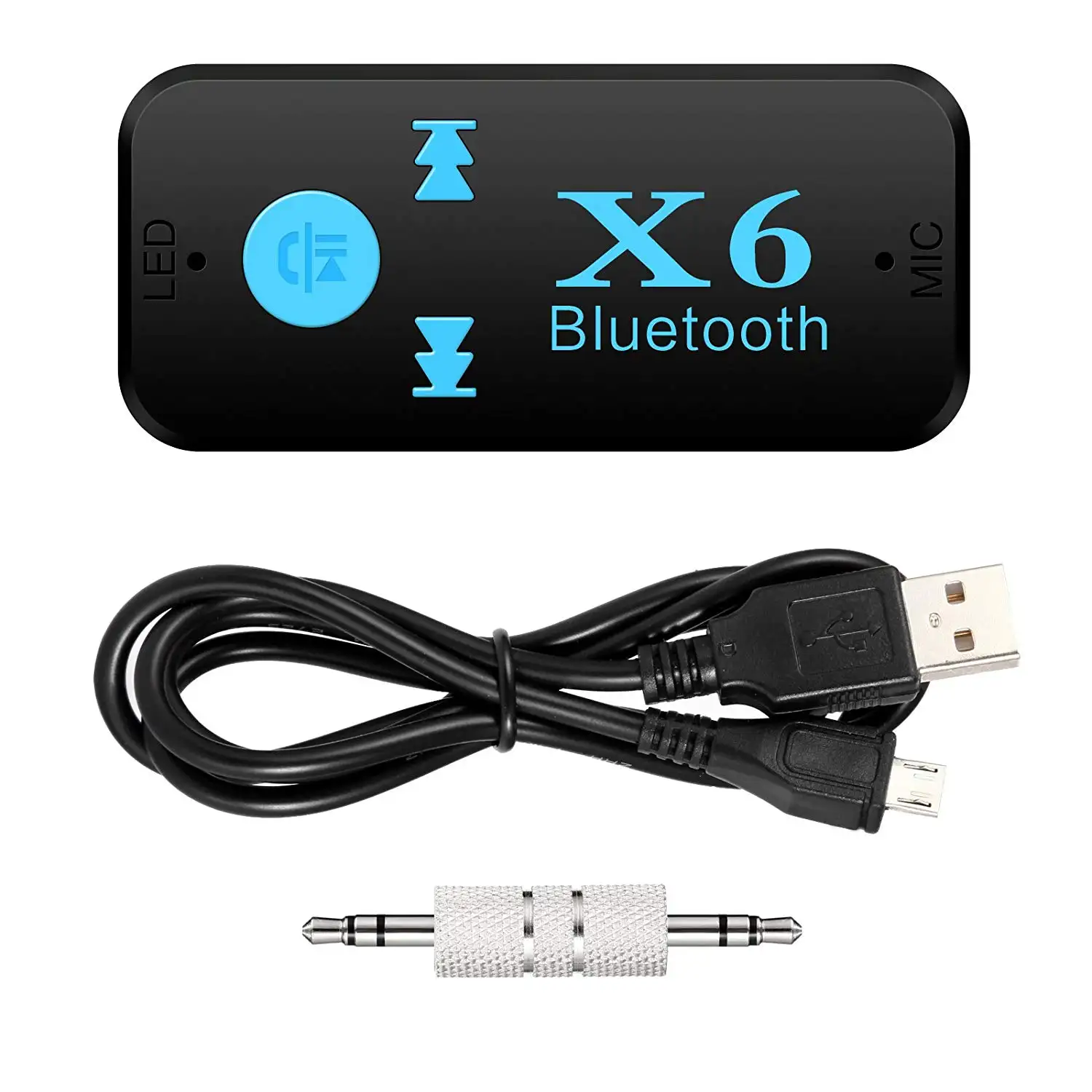 HIGI X6 ile Bluetooth alıcısı TF kart, taşınabilir kablosuz 3.5mm jack Bluetooth müzik ses adaptörü alıcısı araba