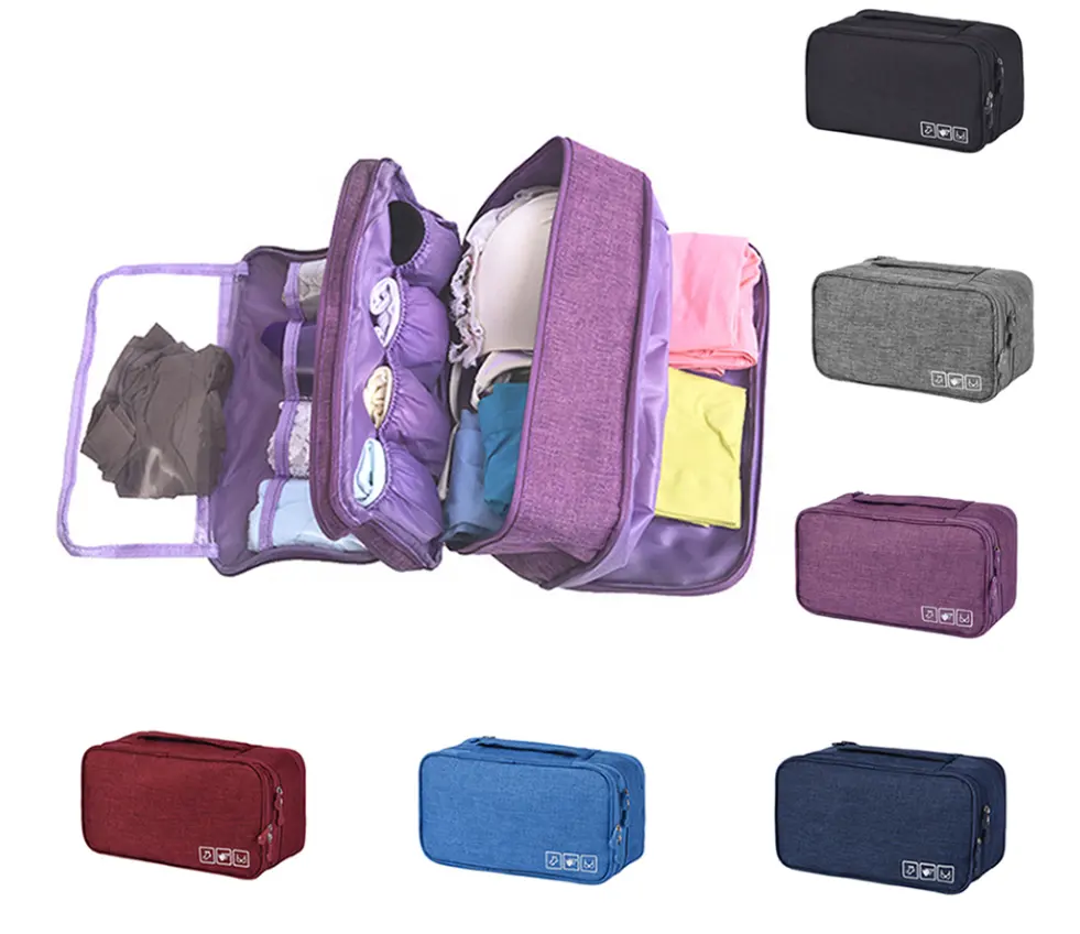 Multilayer ladies underwear storage bag portable travel clothes bra organizer pouch large capacity wardrobe clothes packing bag