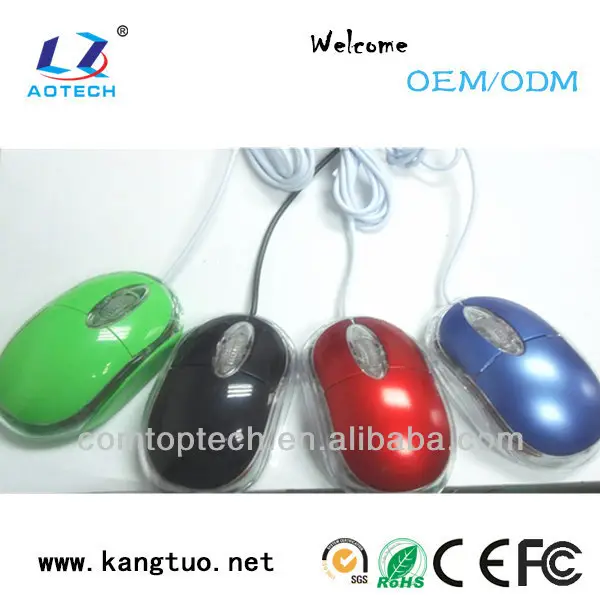 Luz LED azul ratón óptico 3D los controladores USB mini ratón óptico