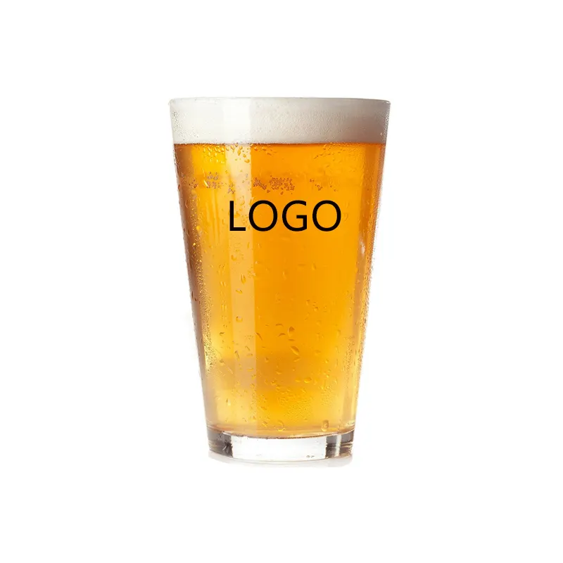 Commercio all'ingrosso a buon mercato Logo Personalizzato Cristalleria Beer Creativo Vetro 480ml 16 once di Birra Pinta di Vetro