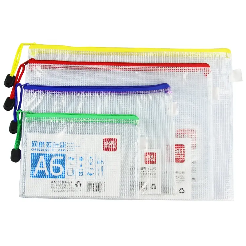 Eco-friendly School/Home PVC File Folder Bag Document With Zipper