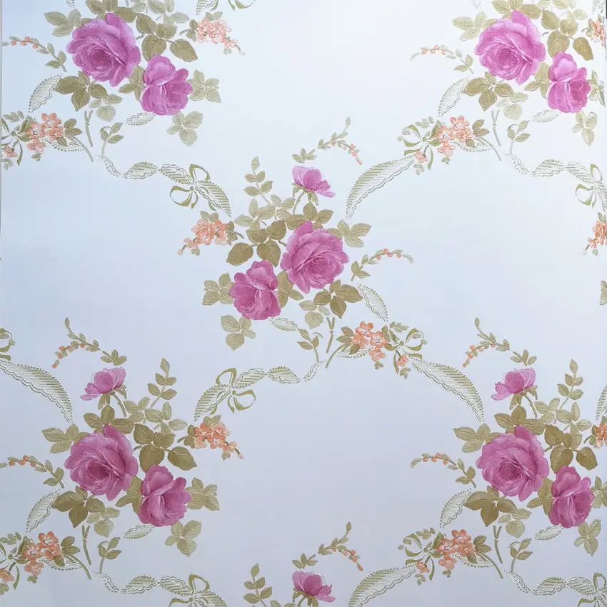 الأزهار تصميم PVC ورق حائط ورد جميل خلفية زهرة
