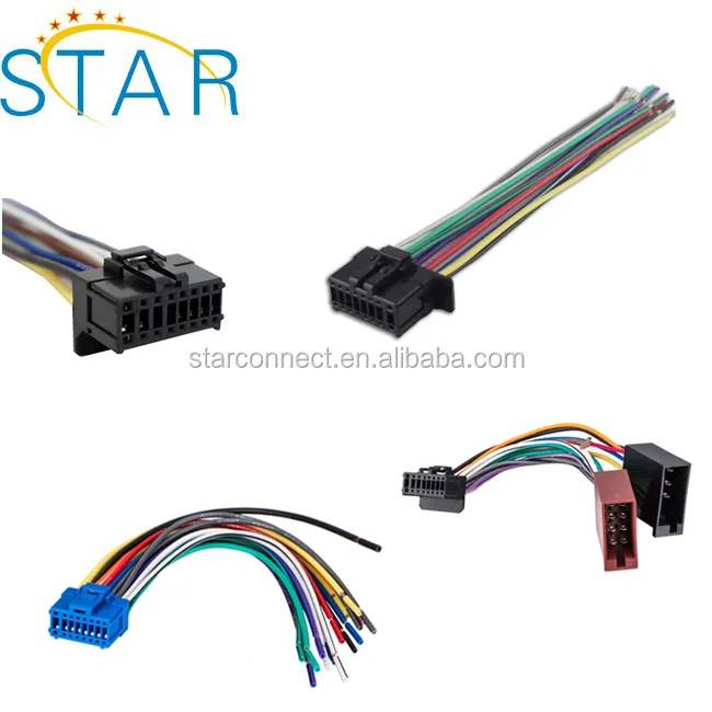 工場Car ISO Radio Wiring Harness For Adapter Connector Auto Stereo Adaptor Lead Loom Cable Plug Wire