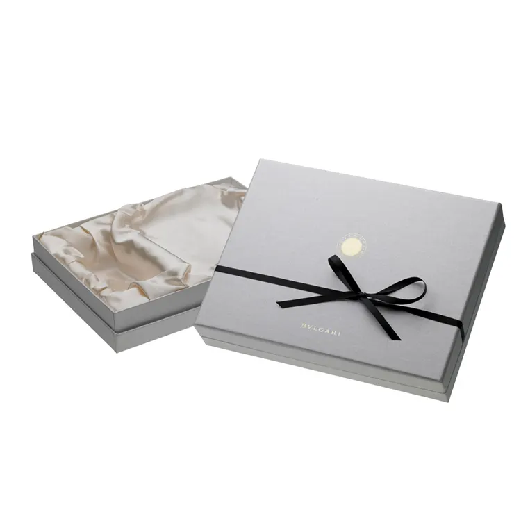 Роскошная переработанная коробка для духов в твердом переплете с индивидуальным дизайном, бумажная Подарочная коробка с лентой
