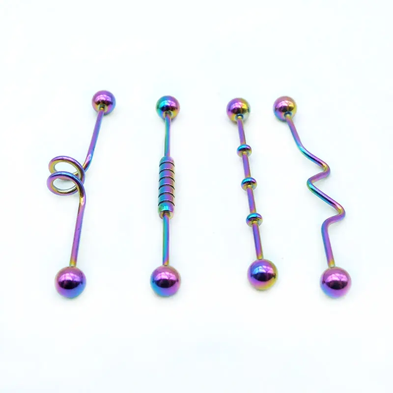 Venda quente americano design de multi-moda industrial barbell jóia do corpo piercing da orelha jóias