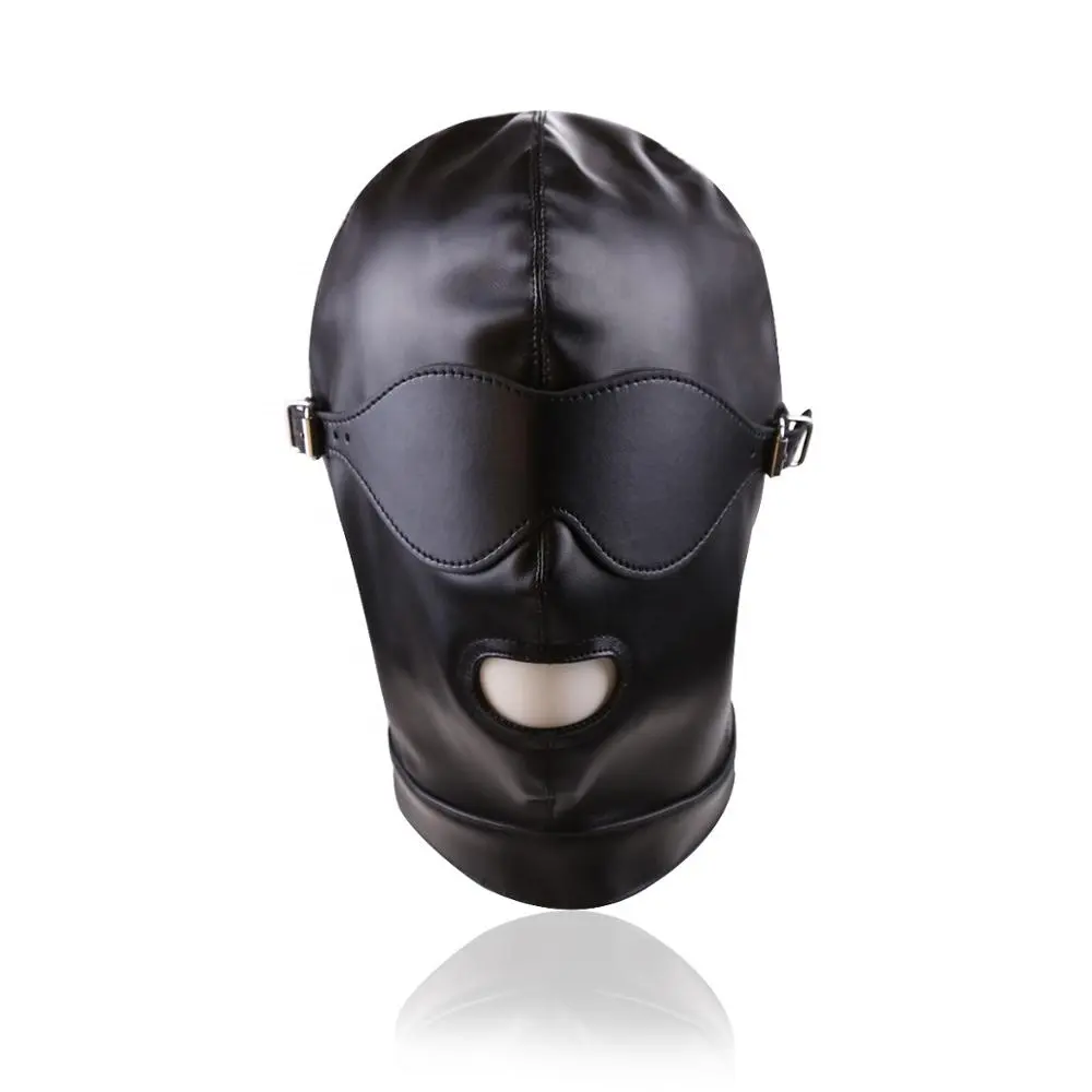 Premium Open Mouth Hood Auge BDSM-Gear Fetisch Bondage Fesseln Sensorische Deprivat ion Spiele Vollkopf Bondage Fesseln Fetisch