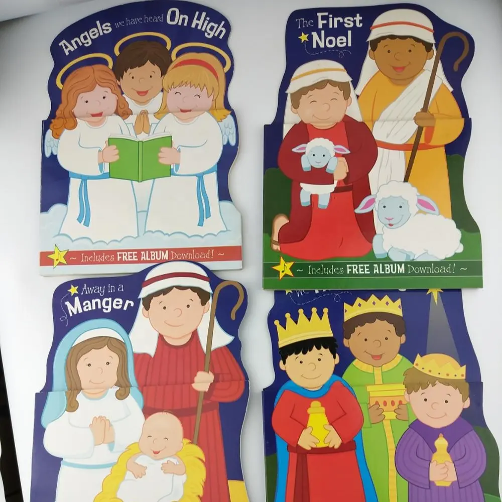 Personalizado libro Los niños Biblia para colorear la historia de libros con corte forma de impresión offset servicio