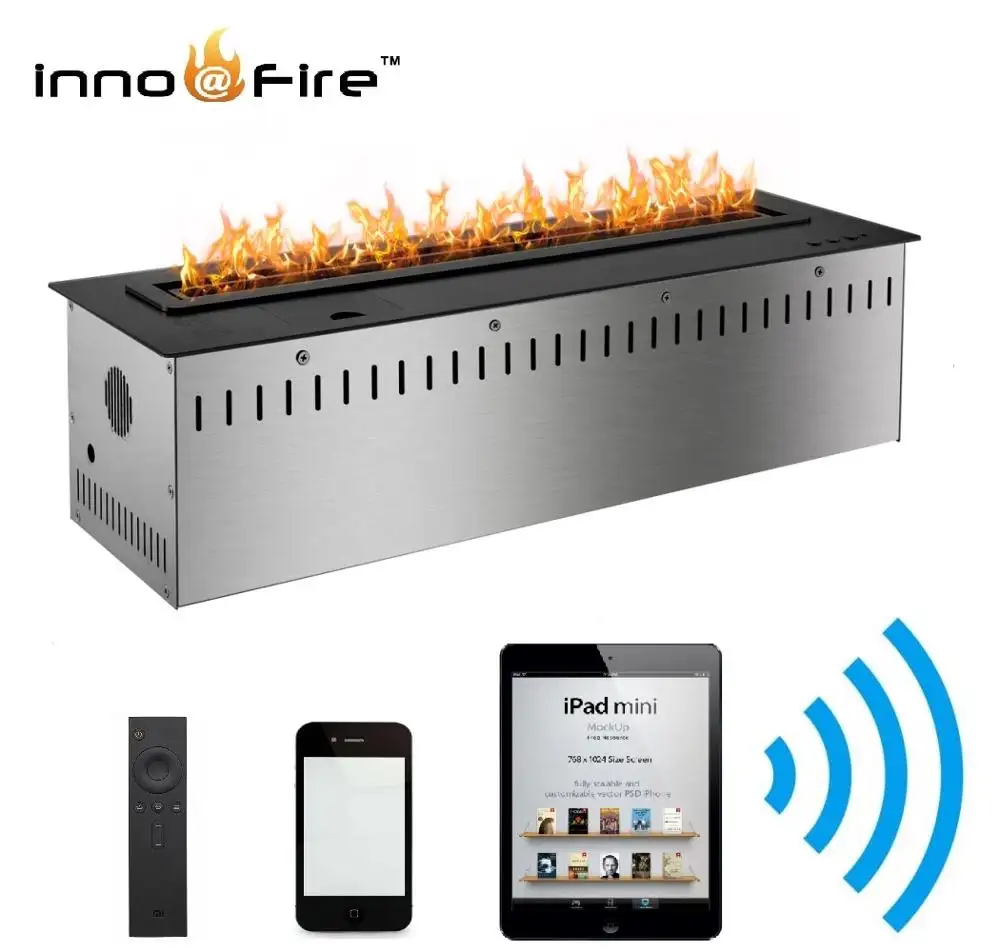 Inno living fire-Quemador de bioetanol con control remoto, chimenea inteligente de etanol, 1,2 M, 48 pulgadas