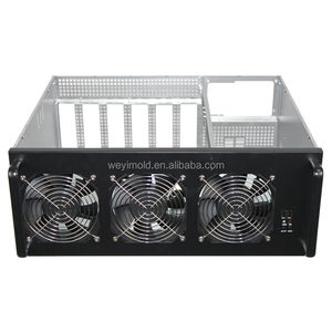 Funda de servidor de ordenador, carcasa de sistema 6 GPU, 4u, chasis de pc con placa base para tarjetas gráficas