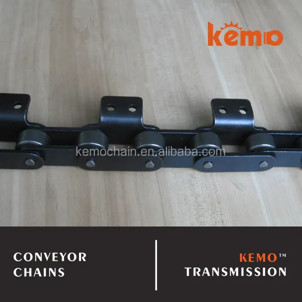 C2062H-A2 Zinc plated double pitch conveyor roller chain with attachment A2
