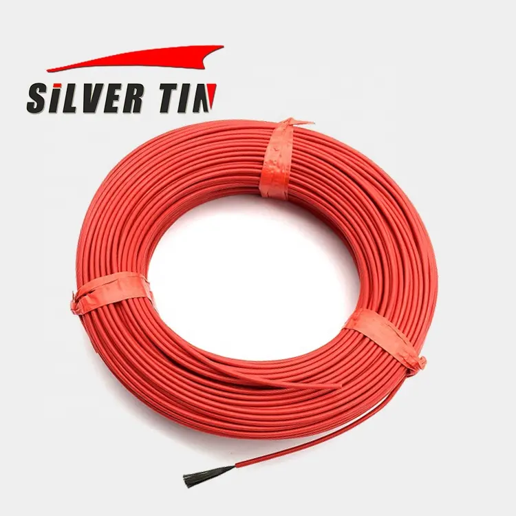 De fibra de carbono, cable de calefacción de caucho de silicona cable de calefacción 33ohm/m de alambre de calefacción