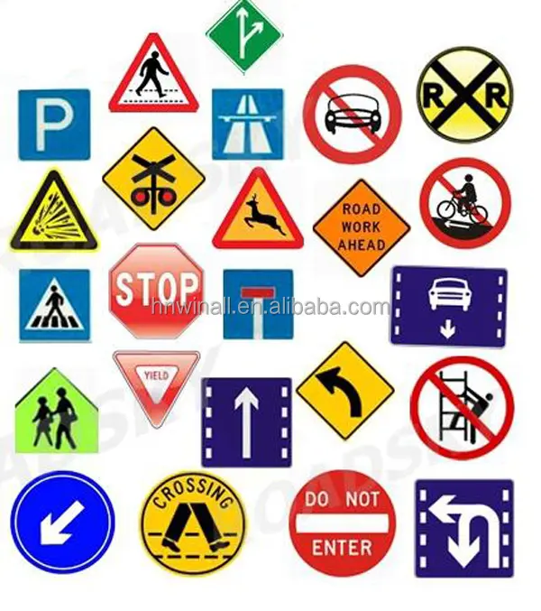 Informativo advertencia de carretera señales de tráfico