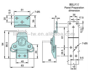 TS-2011 Butterfly Lock Desenhe Toolbox Trava Torção De Madeira Caixa De Bloqueio Rotary Ajustável Estrada Caso Mola Ligação Toggle Trava