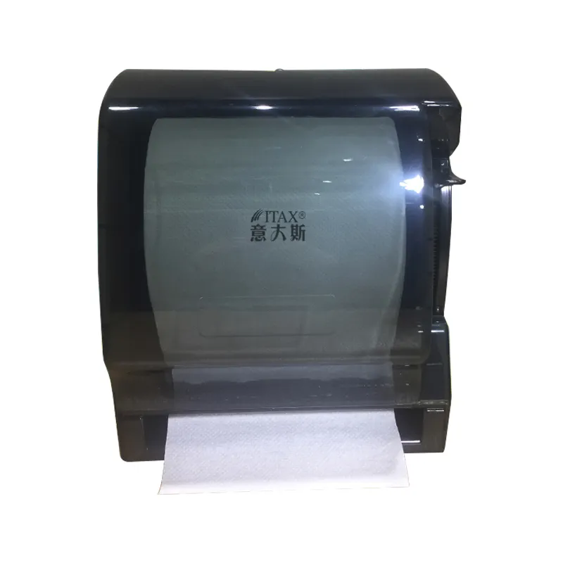 Dispensador de papel de corte automático montado en la pared ABS para lavar soporte de papel higiénico gris claro con toallitas húmedas caja de plástico de 55mm