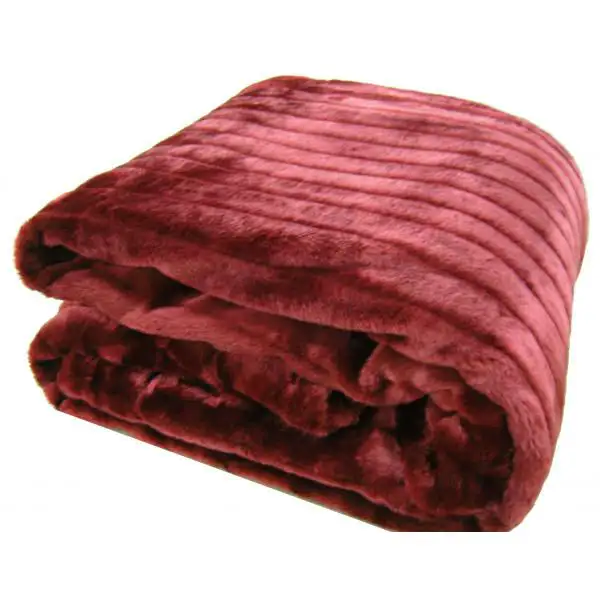 2022 New Designs Luxury Solid Color Decorative Stripe Patterns Mink Fleece Printed Flannel Throw Blankets