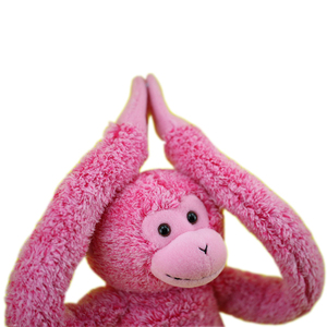 自定义填充粉红色猴子玩具毛绒长臂和长腿动物 - Product Image 5