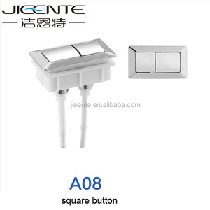 Accesorio de baño cromado, botón de inodoro de doble descarga