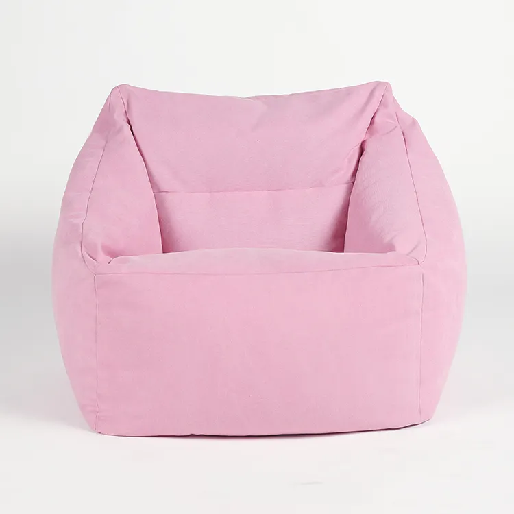 Sala Rosa sofá preguiçoso Washed Canvas Bean Bag espuma sofá Capa/Beanbag Cadeira Para Crianças Adultas rosa sofá conjunto móveis