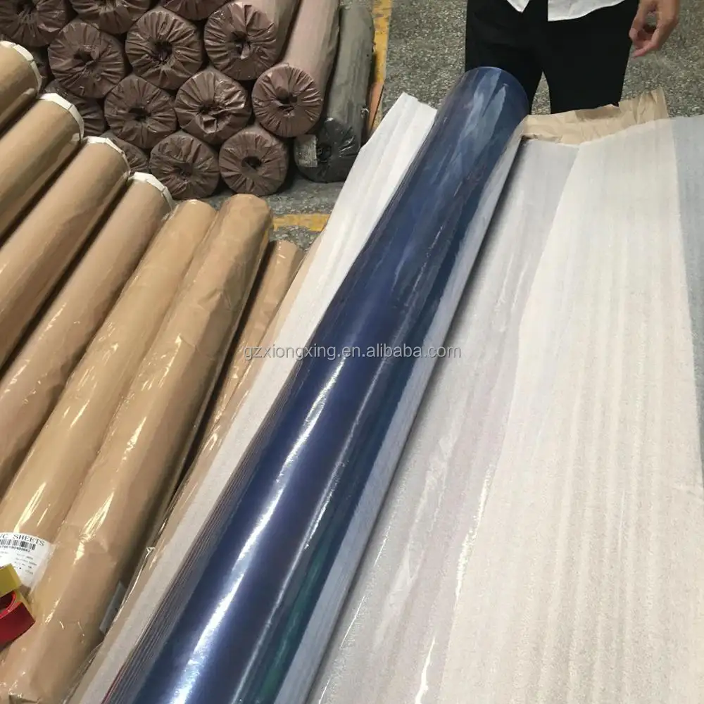 Çin fabrika şeffaf PVC streç film esnek pvc Normal şeffaf Film plastik Normal şeffaf folyo fermuarlı çanta masa örtüsü