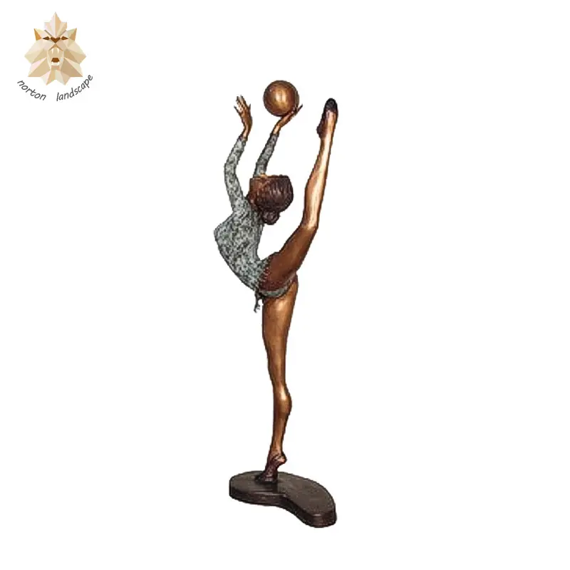 Bronzo dancing girl scultura di balletto ballerino figurine per la vendita NTBS-641Y