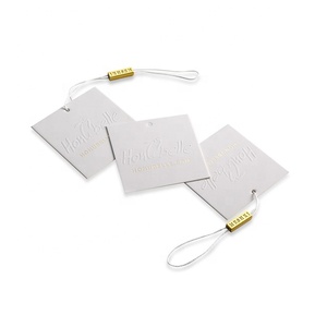 DeepKing White Art Paper Hang <strong>Tag</strong> With Cotton <strong>String</strong> <strong>Printing</strong> Logo Hangtag