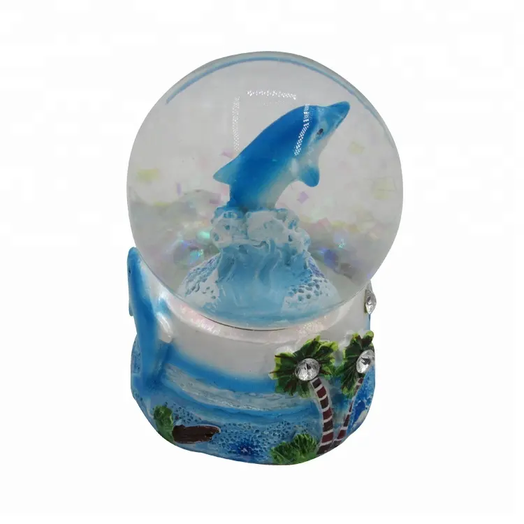 Bola de Agua de Cristal estilo océano, bola de nieve personalizada, playa, recuerdo, bola de nieve, nuevo diseño