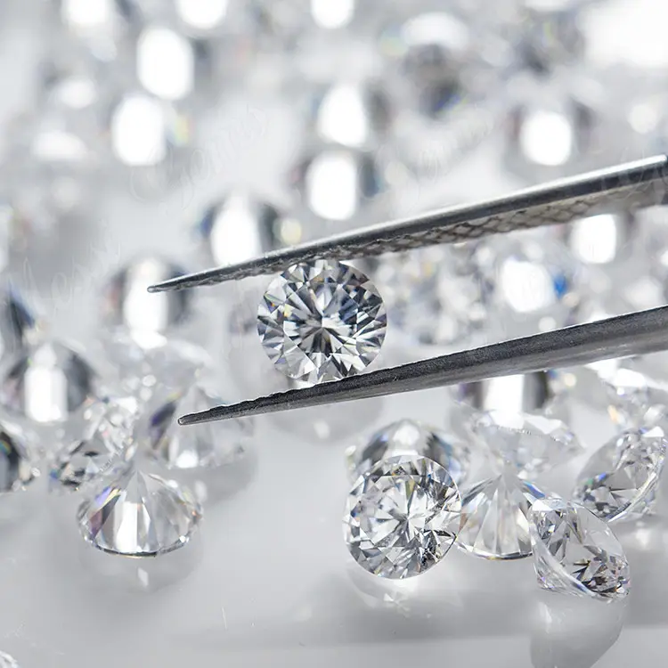 도매 세련된 랩 다이아몬드 라운드 브릴리언트 루스 HPHT 다이아몬드