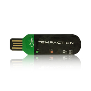 Solo Uso USB registrador de datos de temperatura de 42000 PDF registro Sensor termómetro con impermeable IP67 para la cadena de frío de vehículo