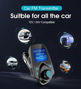 AGETUNR T11 <strong>Bluetooth</strong> V5.0 Car Mp3 Player FM Transmitter with AUX Dual USB <strong>Output</strong> <strong>Audio</strong> Adapter Receiver 1.44 Inch LCD Display - Product Image 2