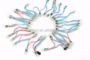 Modul Dot Matriks Led 12Mm WS2801 Rgb, Bentuk Bulat 50 Buah A String 5V Tahan Air IP68 Warna Penuh - Product Image 1
