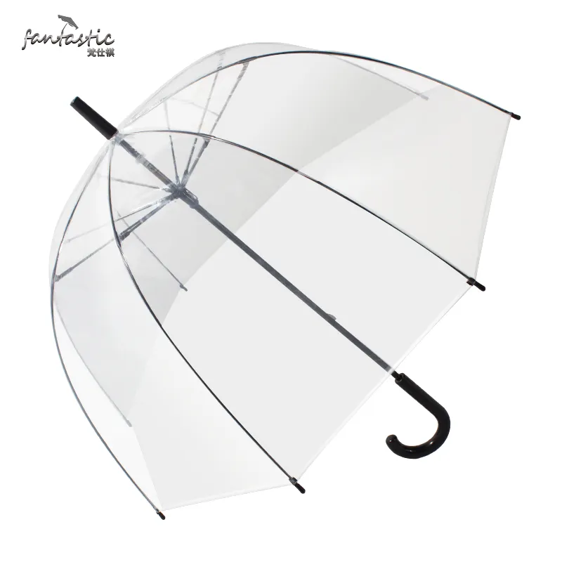 Diseño de paraguas transparente en forma de cúpula para mujeres promocional